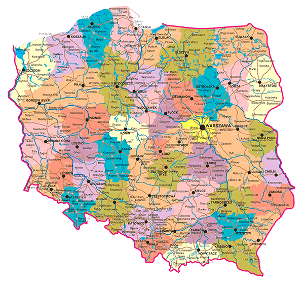 Mapa Polski